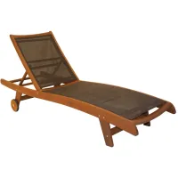 Cheedle Outdoor Reclining Chaise Lounge Chair in Stone by Outdoor Interiors