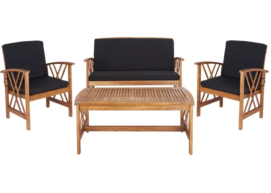 Wrangell 4-pc. Patio Set in Gray by Safavieh