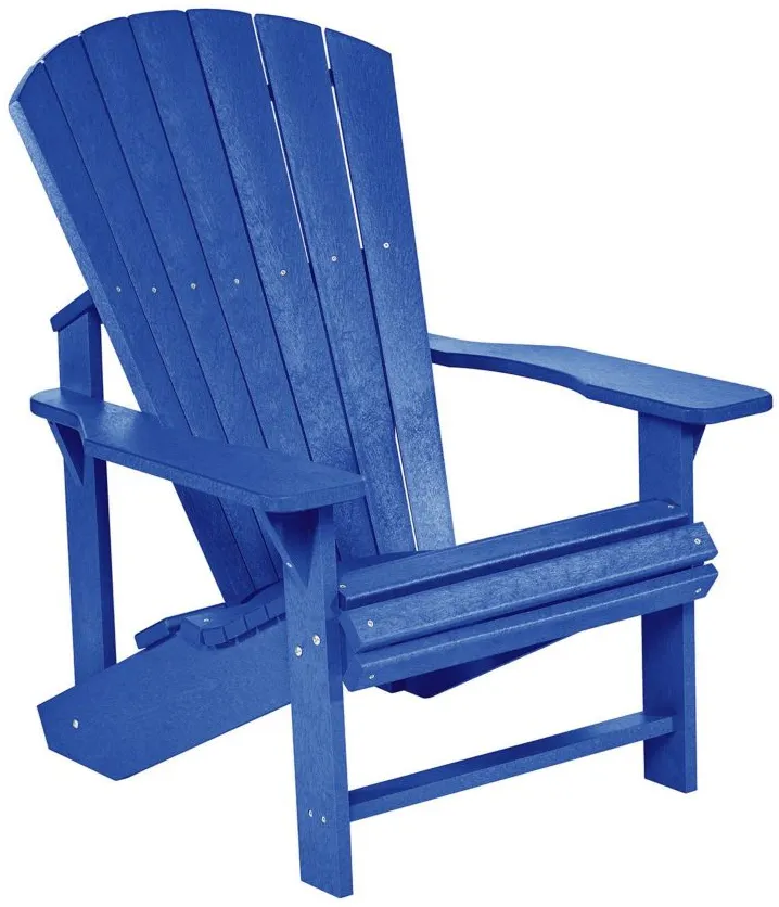 Generation Recycled Outdoor Classic Adirondack Chair in Blue by C.R. Plastic Products