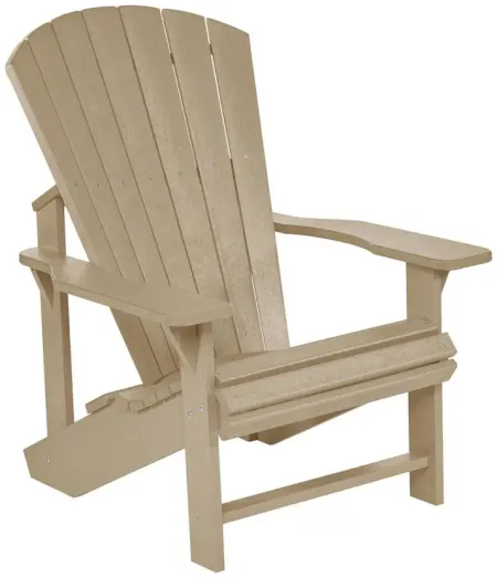 Generation Recycled Outdoor Classic Adirondack Chair in Beige by C.R. Plastic Products