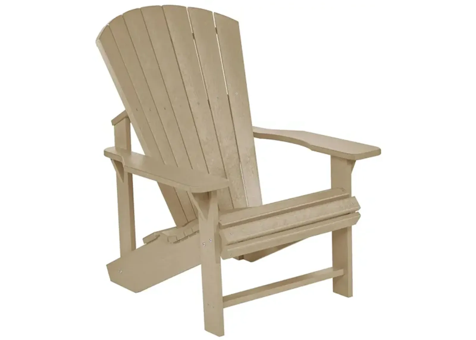 Generation Recycled Outdoor Classic Adirondack Chair in Beige by C.R. Plastic Products