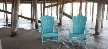 Generation Recycled Outdoor Classic Adirondack Chair in Turquoise by C.R. Plastic Products