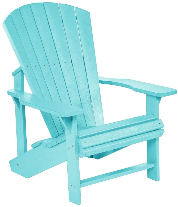 Generation Recycled Outdoor Classic Adirondack Chair in Turquoise by C.R. Plastic Products