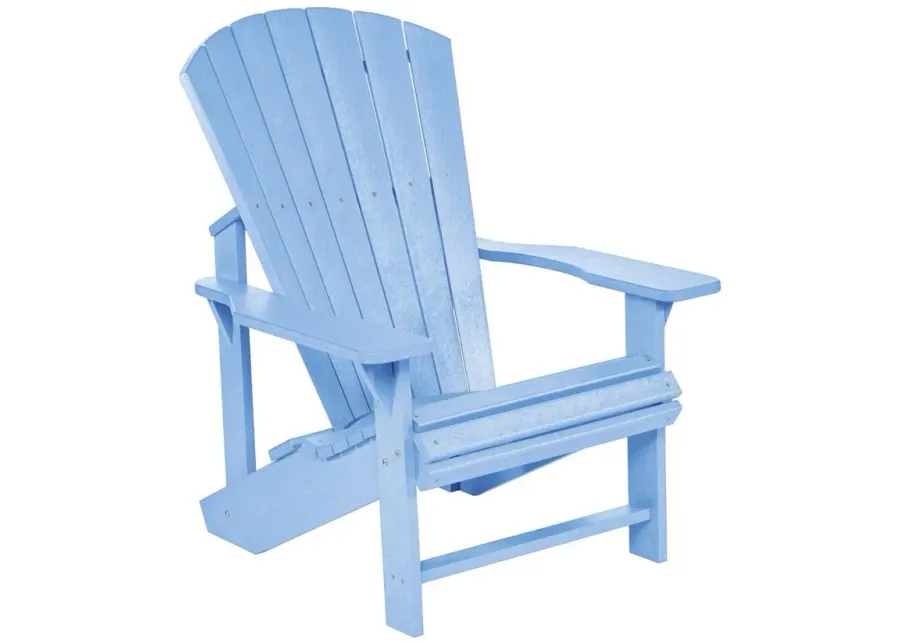 Generation Recycled Outdoor Classic Adirondack Chair in Sky Blue by C.R. Plastic Products