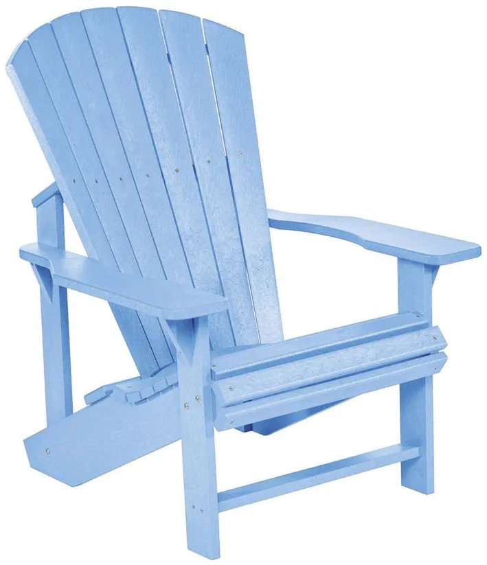 Generation Recycled Outdoor Classic Adirondack Chair in Sky Blue by C.R. Plastic Products