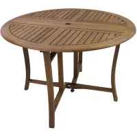 Bauer Outdoor Folding Table in Tobacco by Outdoor Interiors
