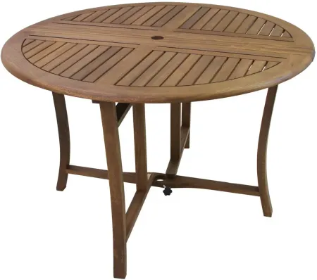 Bauer Outdoor Folding Table in Tobacco by Outdoor Interiors