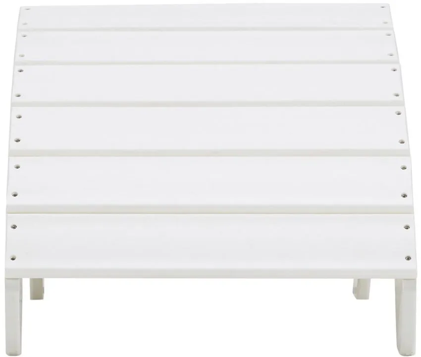 Sundown Treasure Outdoor Ottoman in White by Ashley Express