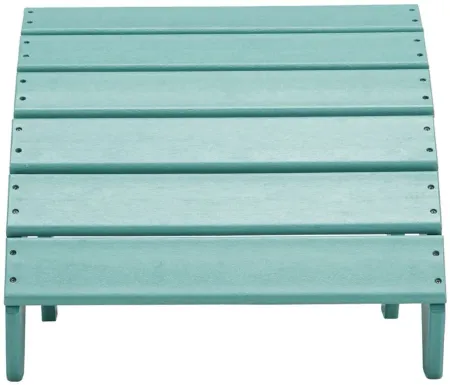 Sundown Treasure Outdoor Ottoman in Turquoise by Ashley Express