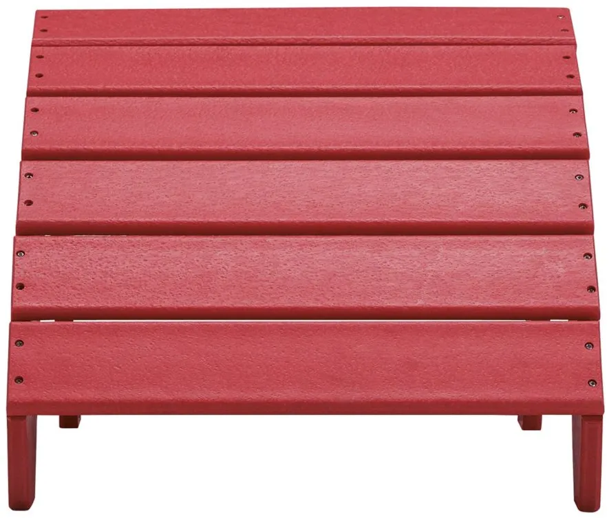 Sundown Treasure Outdoor Ottoman in Red by Ashley Express