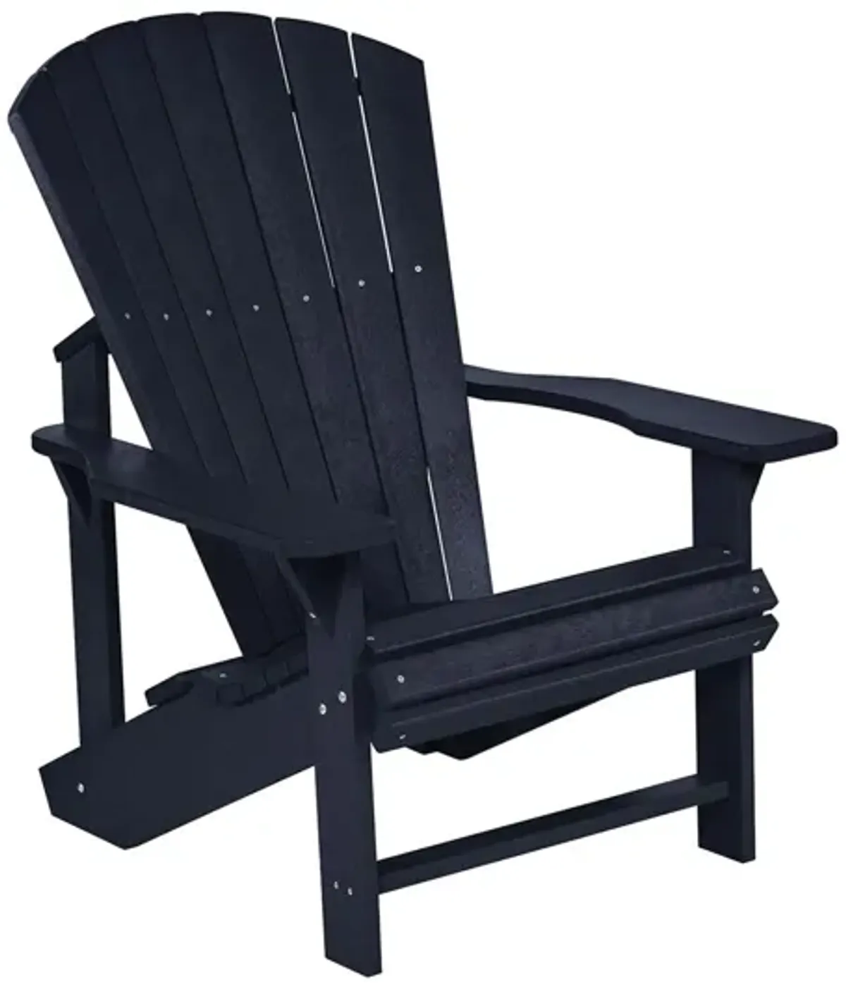 Generation Recycled Outdoor Classic Adirondack Chair in Black by C.R. Plastic Products