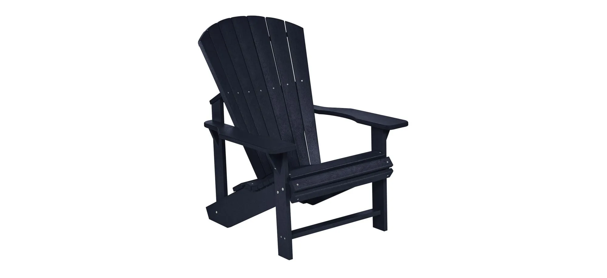 Generation Recycled Outdoor Classic Adirondack Chair in Black by C.R. Plastic Products