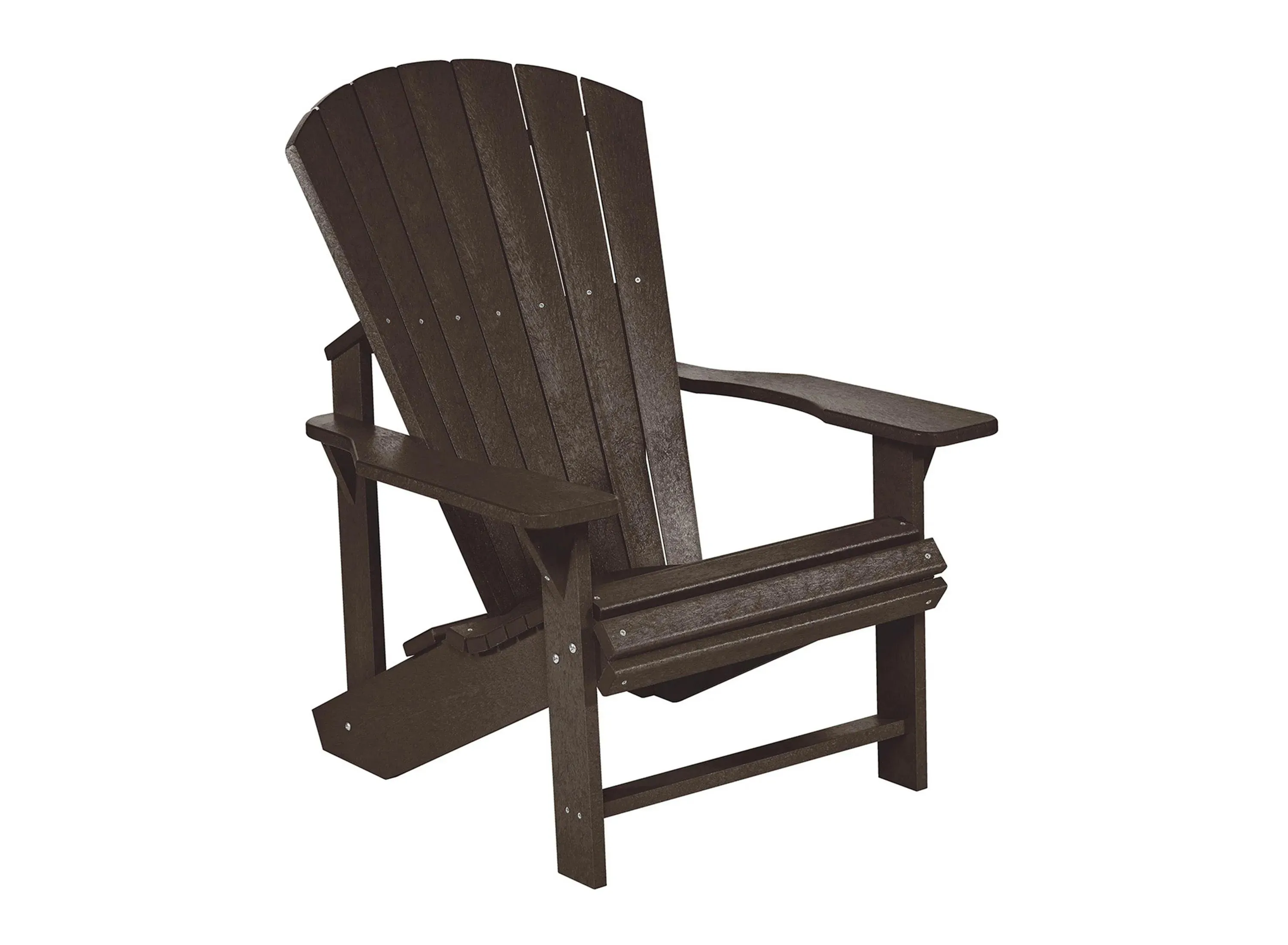 Generation Recycled Outdoor Classic Adirondack Chair in Chocolate by C.R. Plastic Products