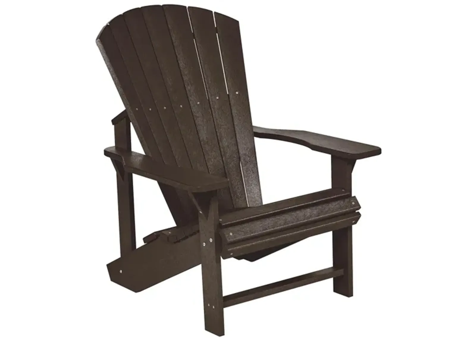 Generation Recycled Outdoor Classic Adirondack Chair in Chocolate by C.R. Plastic Products