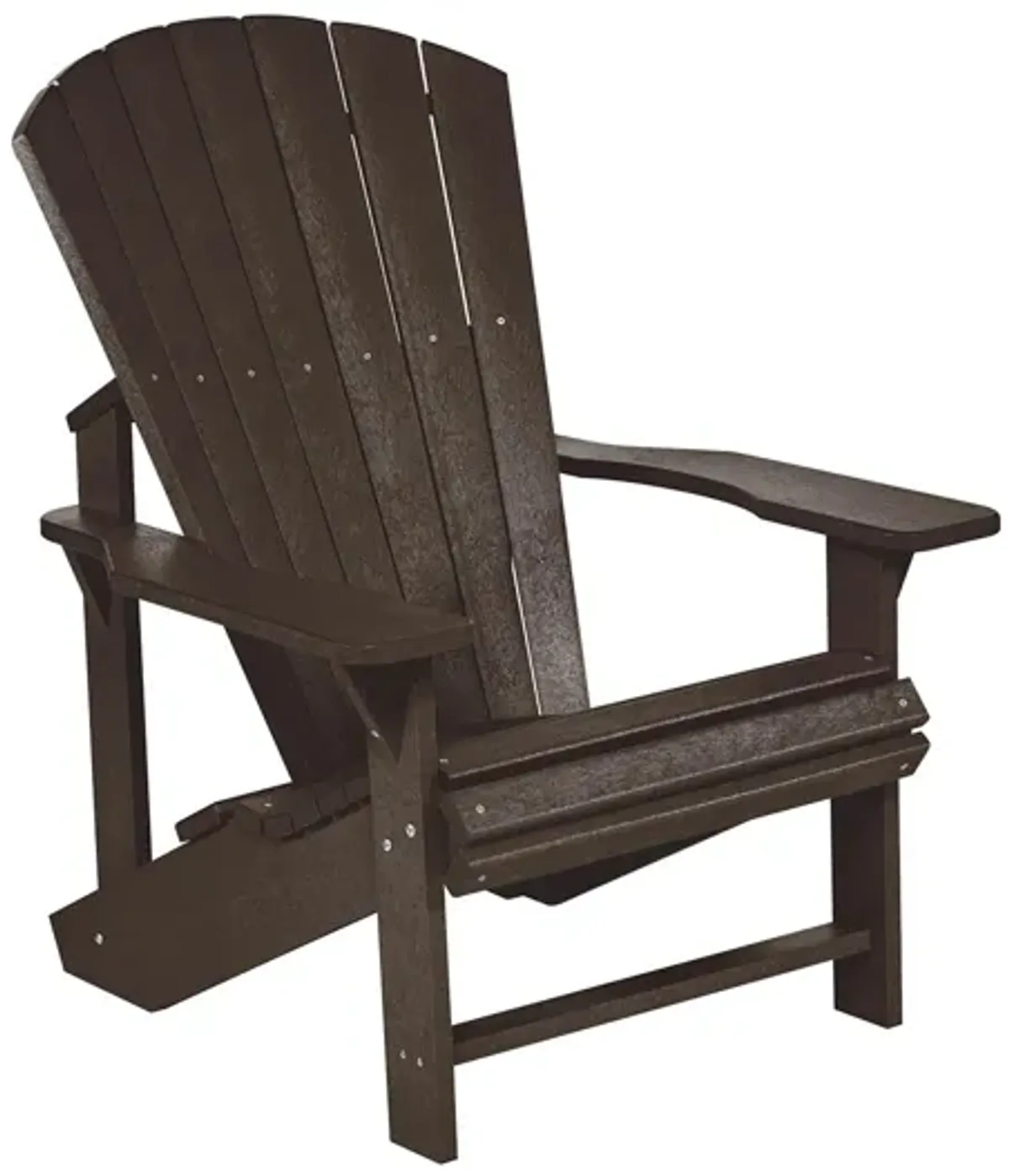 Generation Recycled Outdoor Classic Adirondack Chair in Chocolate by C.R. Plastic Products