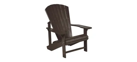 Generation Recycled Outdoor Classic Adirondack Chair in Chocolate by C.R. Plastic Products