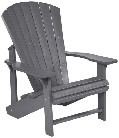 Generation Recycled Outdoor Classic Adirondack Chair in Slate Gray by C.R. Plastic Products