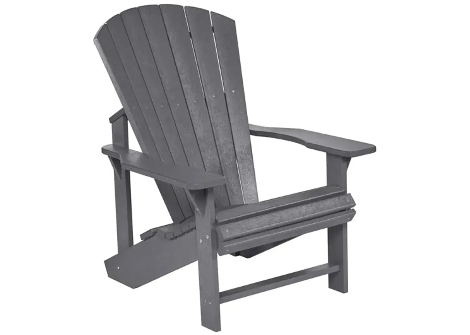 Generation Recycled Outdoor Classic Adirondack Chair in Slate Gray by C.R. Plastic Products