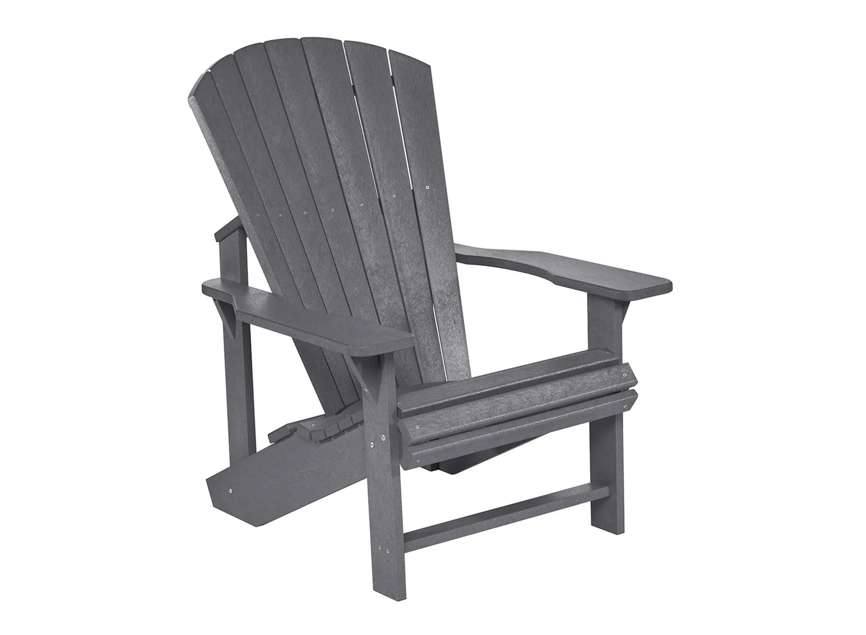 Generation Recycled Outdoor Classic Adirondack Chair in Slate Gray by C.R. Plastic Products