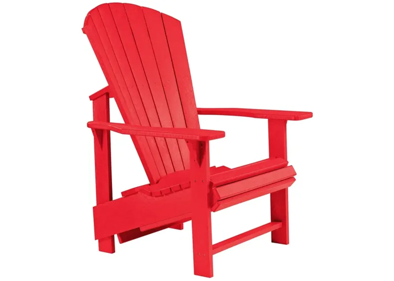 Generation Recycled Outdoor Upright Adirondack Chair in Red by C.R. Plastic Products