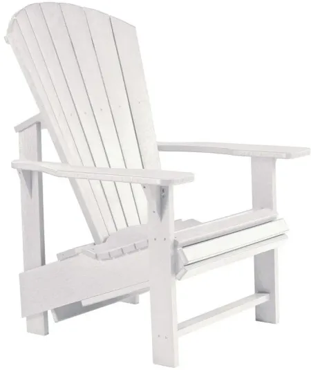 Generation Recycled Outdoor Upright Adirondack Chair in Gray by C.R. Plastic Products