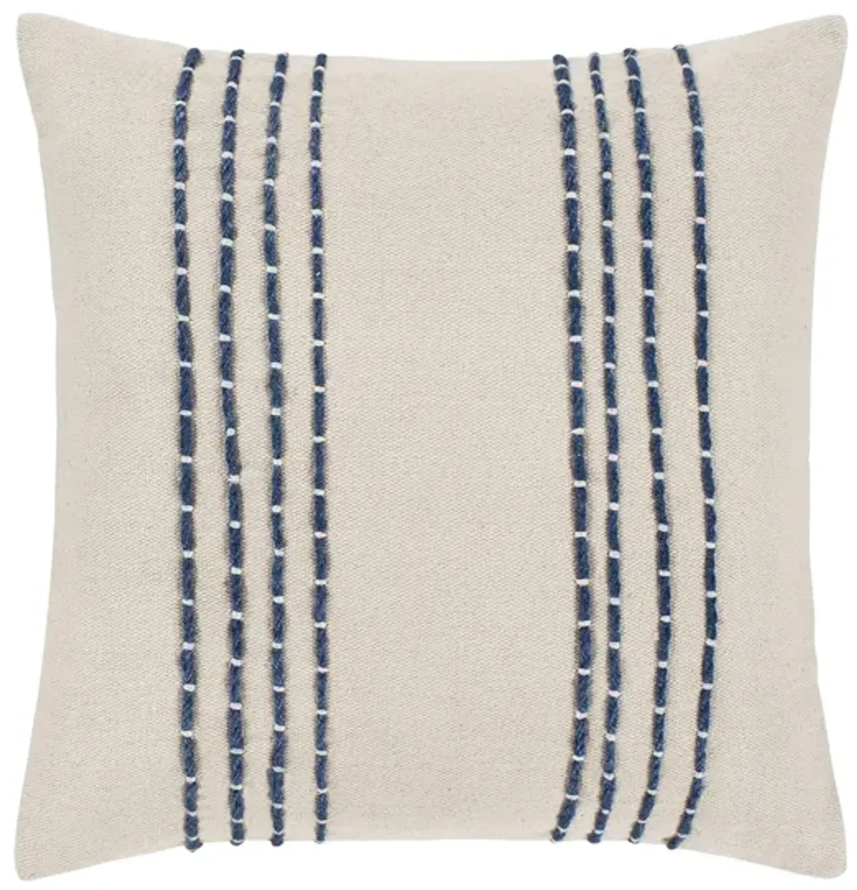 Emilio 18" Down Throw Pillow in Navy, Cream, Khaki by Surya