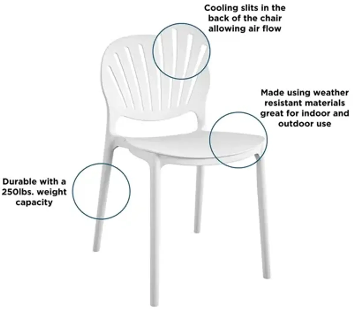 COSCO Outdoor Stacking Resin Chair - Set of 2