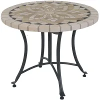 Bing Outdoor Mosaic Accent Table in Multi Colored by Outdoor Interiors