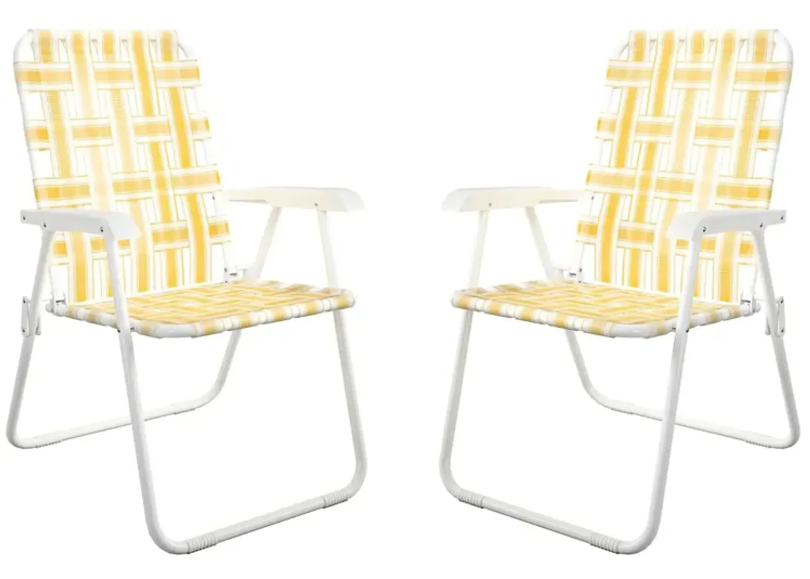 Novogratz Poolside Gossip Outdoor Priscilla Folding Chairs - Set of 2 in Yellow by DOREL HOME FURNISHINGS