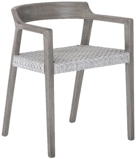 Elva Outdoor Dining Chair in Weathered Gray Teak by Four Hands
