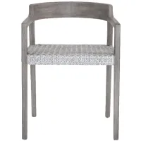 Elva Outdoor Dining Chair in Weathered Gray Teak by Four Hands