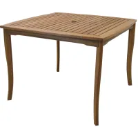 Bowden Outdoor Square Dining Table in Brown by Outdoor Interiors