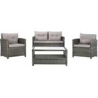 Abarrane 4-pc. Patio Set in Red by Safavieh