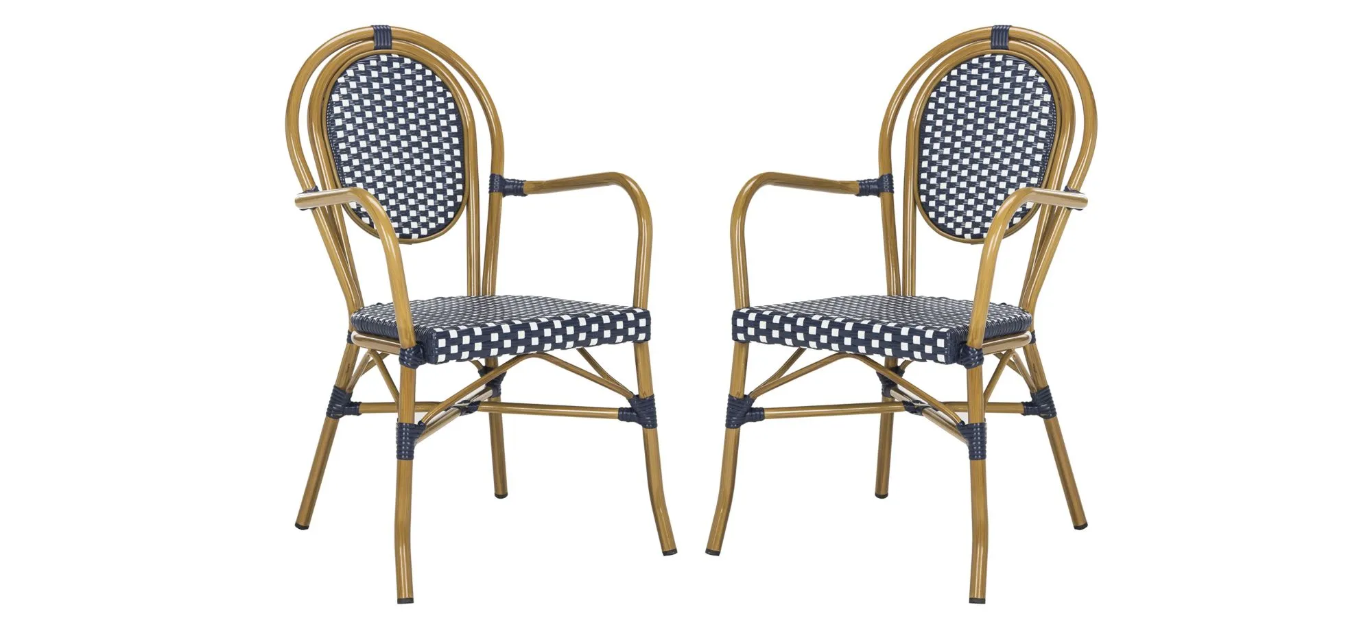 Casella Outdoor Arm Chair - Set of 2 in Light Blue by Safavieh