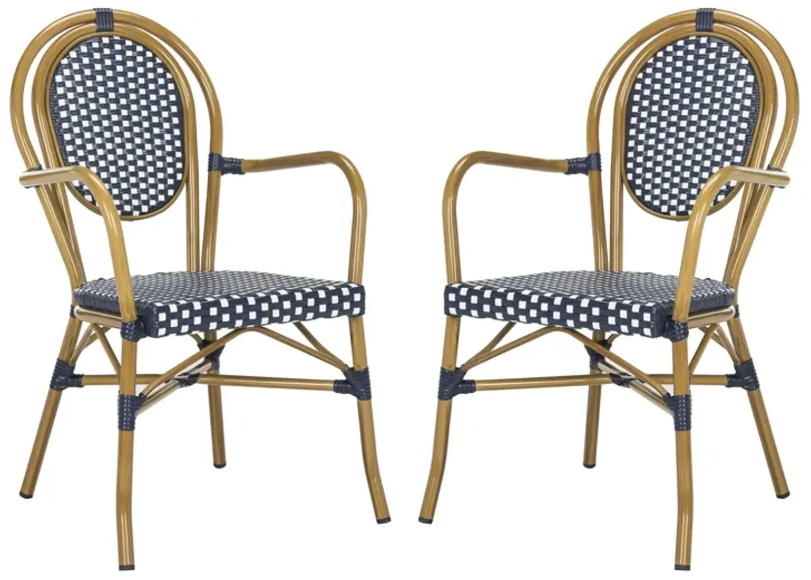 Casella Outdoor Arm Chair - Set of 2 in Light Blue by Safavieh