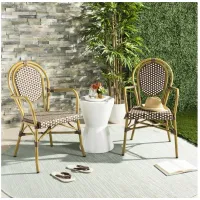 Casella Outdoor Arm Chair - Set of 2 in Taupe by Safavieh