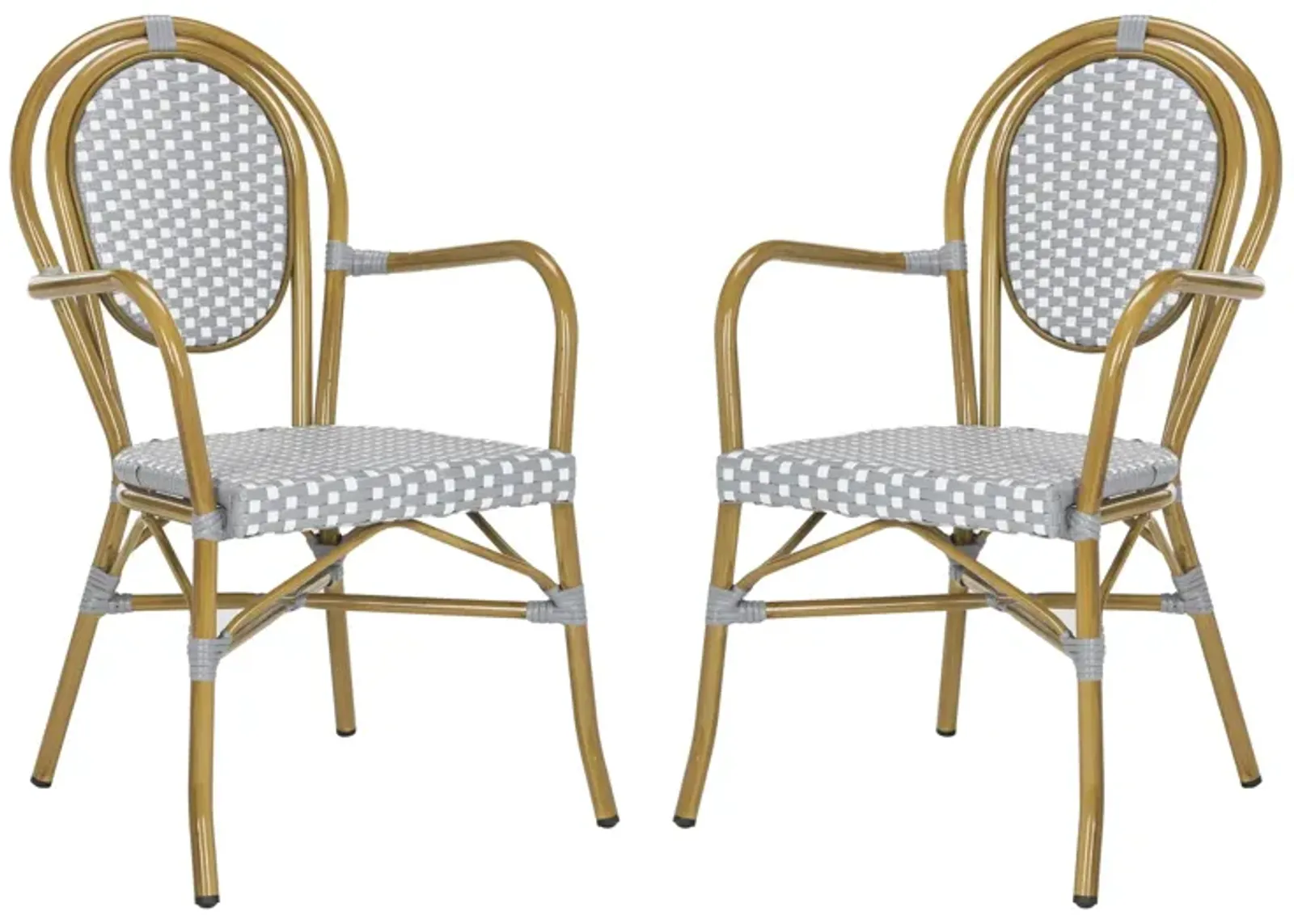 Casella Outdoor Arm Chair - Set of 2 in Pearl by Safavieh