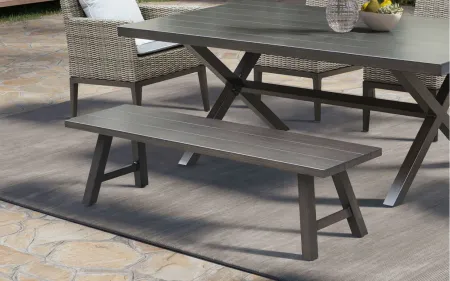 Marina Patio Backless Bench in Brown by Steve Silver Co.