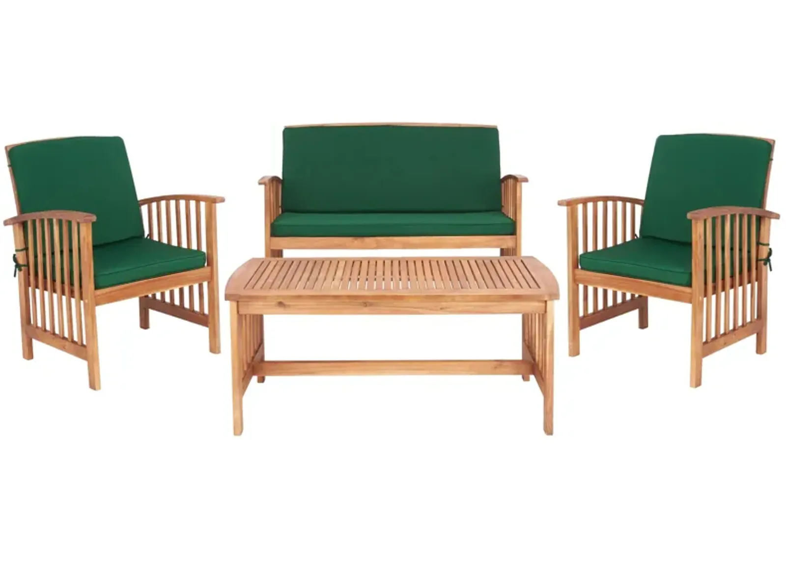 Barrow 4-pc. Patio Set in Dark Green by Safavieh