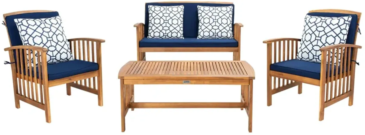 Barrow 4-pc. Patio Set in Orange by Safavieh