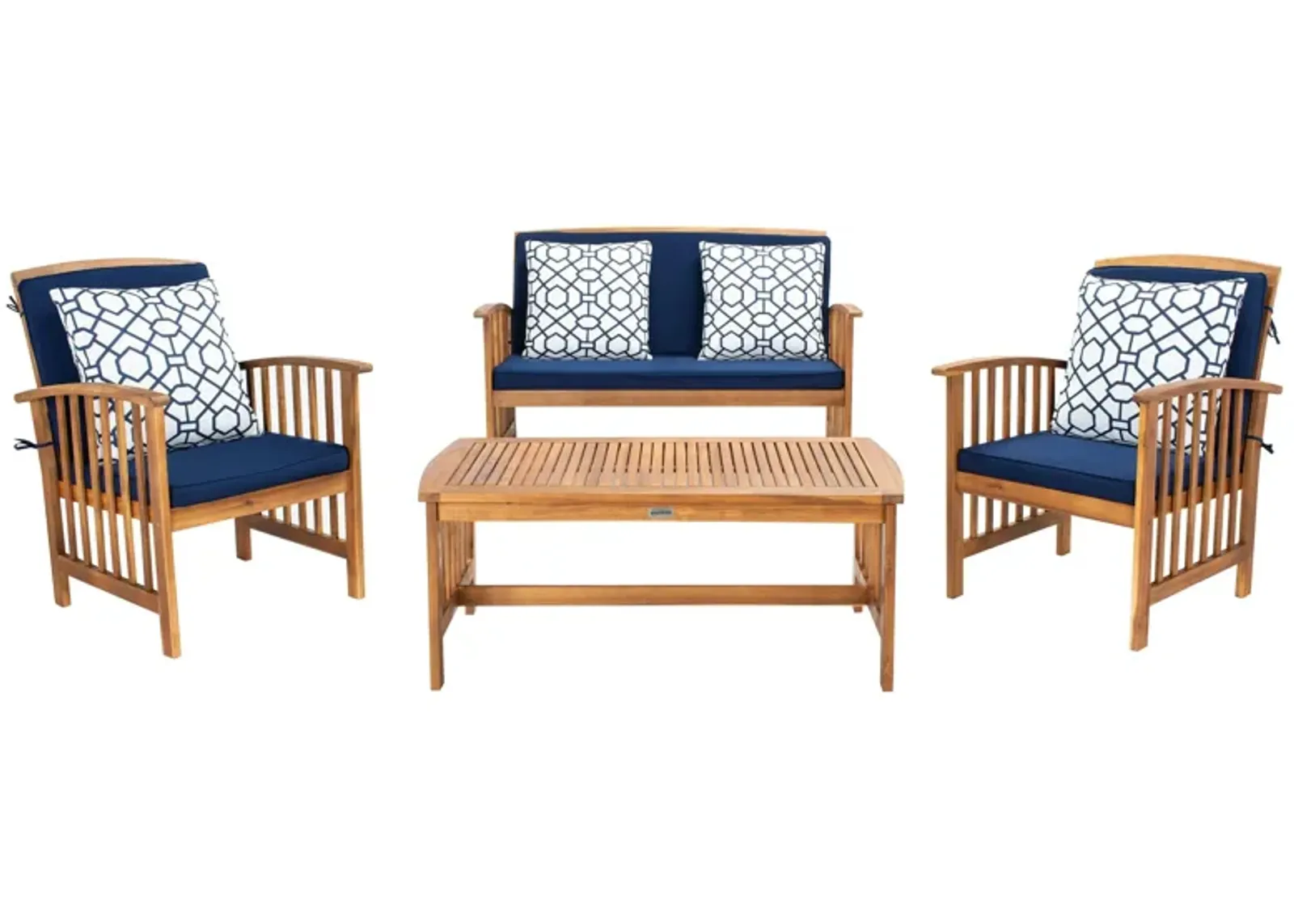 Barrow 4-pc. Patio Set in Orange by Safavieh