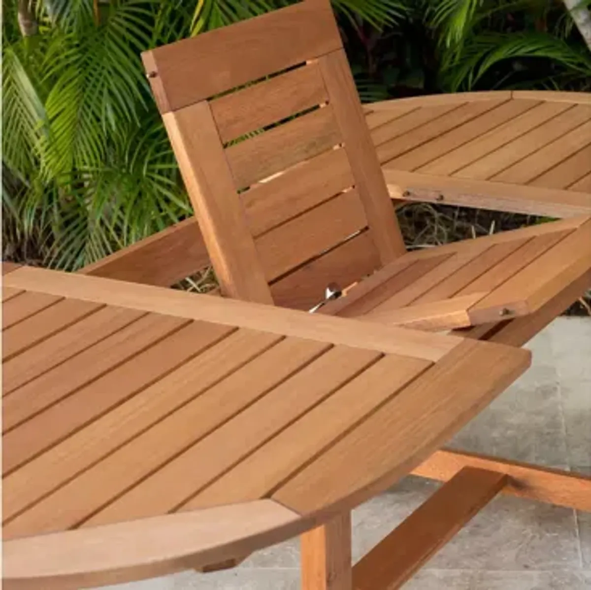 Amazonia 63" Outdoor Dining Table w/ Leaf