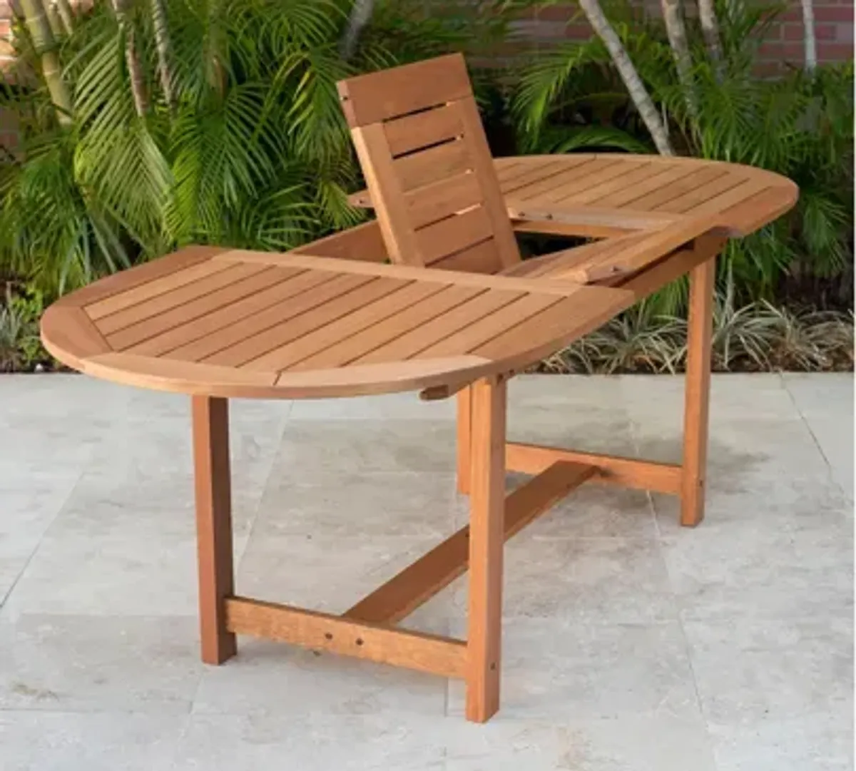 Amazonia 63" Outdoor Dining Table w/ Leaf