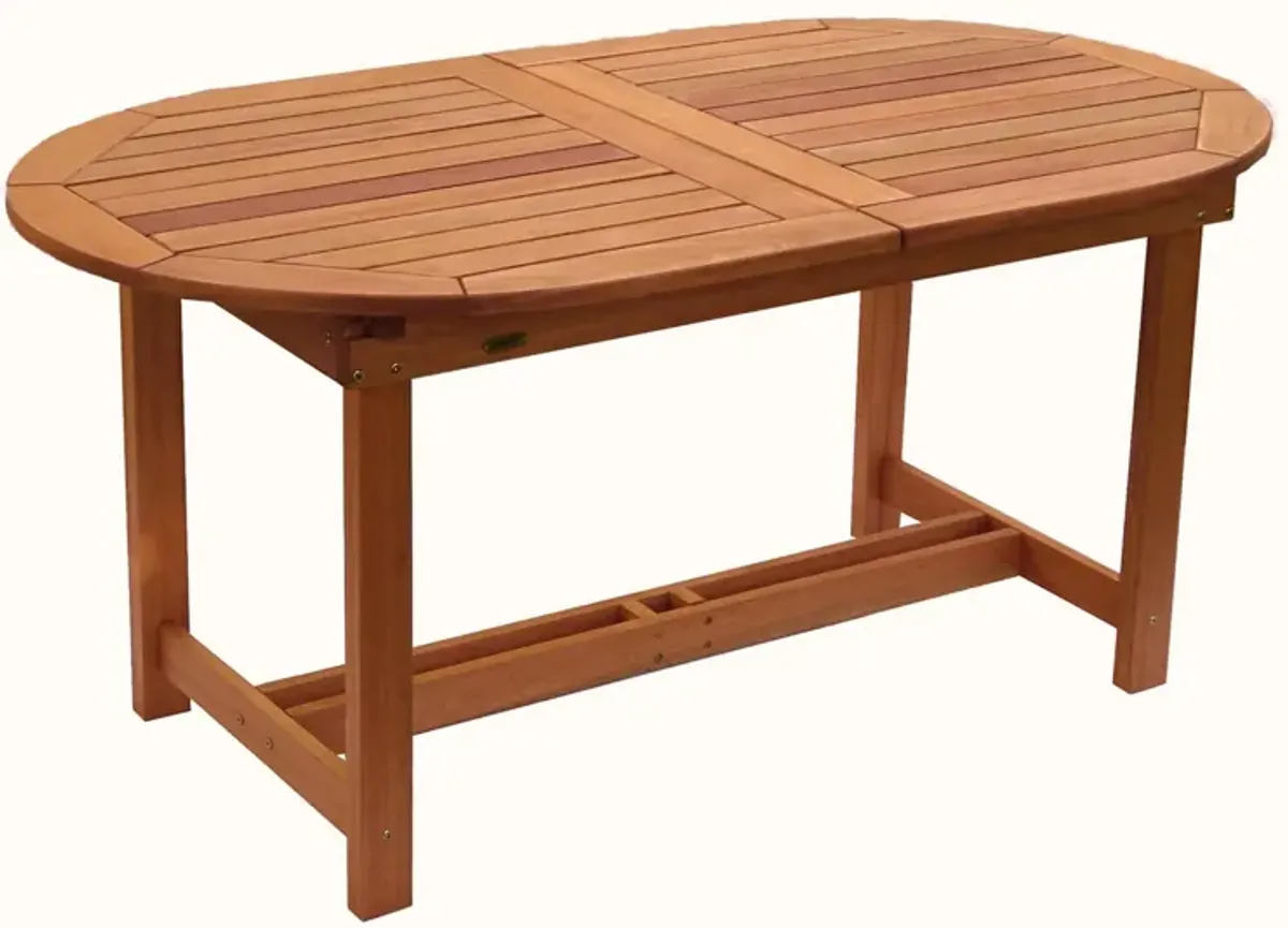 Amazonia 63" Outdoor Dining Table w/ Leaf