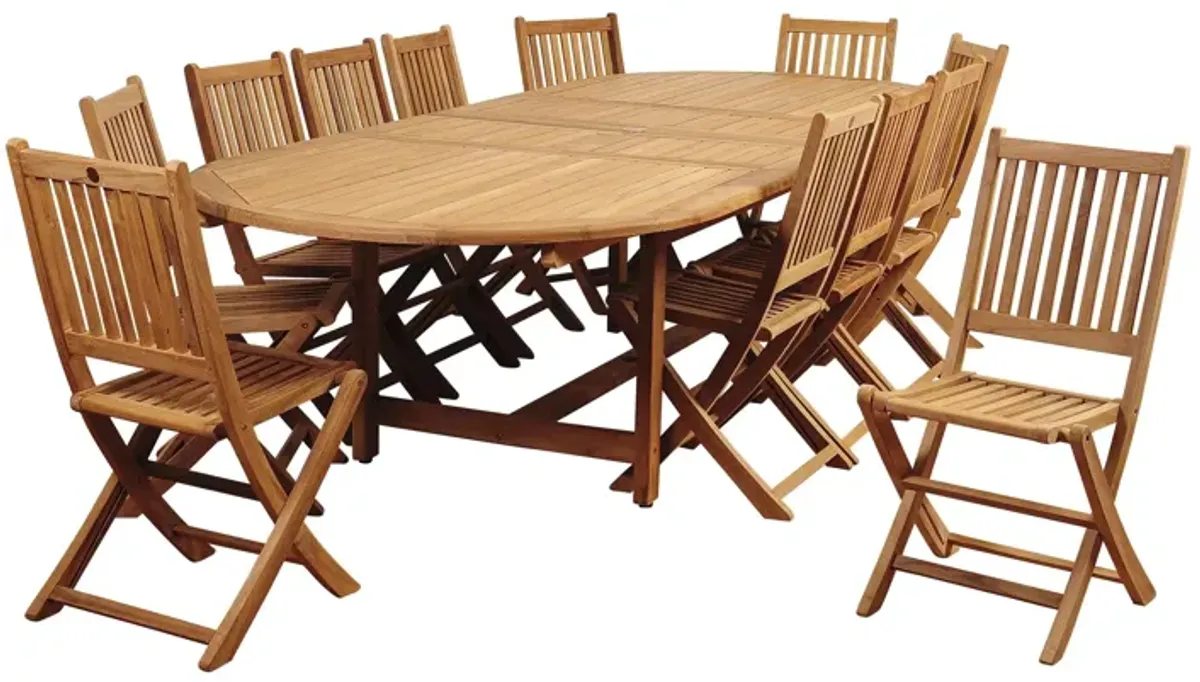 Campos 13-pc. Oval Extendable Patio Dining Table Set