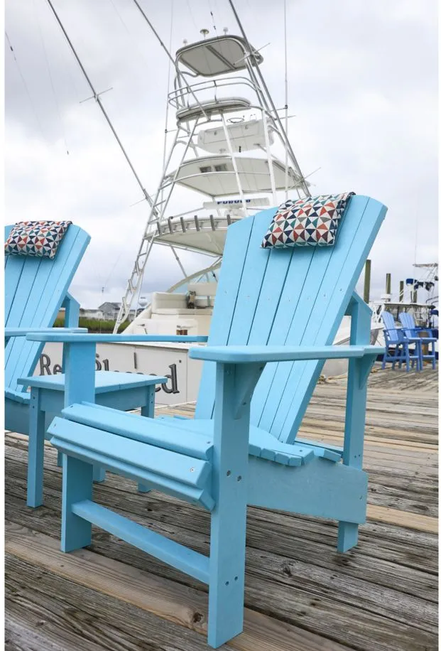 Generation Recycled Outdoor Upright Adirondack Chair in Turquoise by C.R. Plastic Products