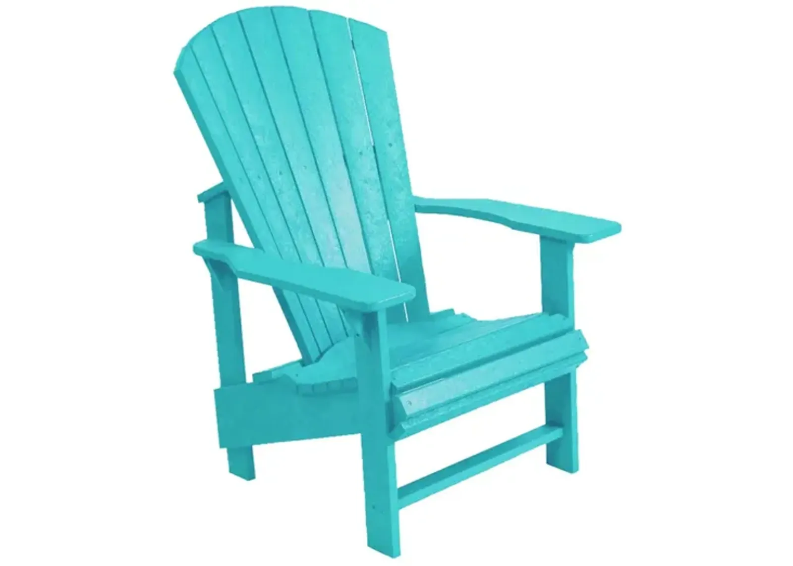 Generation Recycled Outdoor Upright Adirondack Chair in Turquoise by C.R. Plastic Products