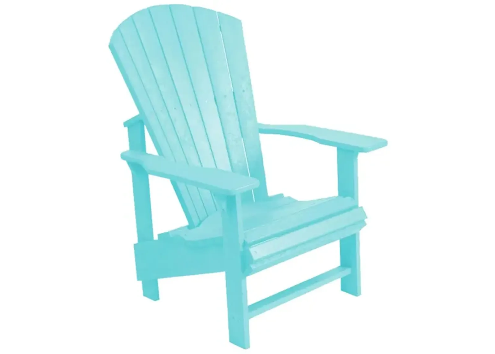 Generation Recycled Outdoor Upright Adirondack Chair in Aqua by C.R. Plastic Products