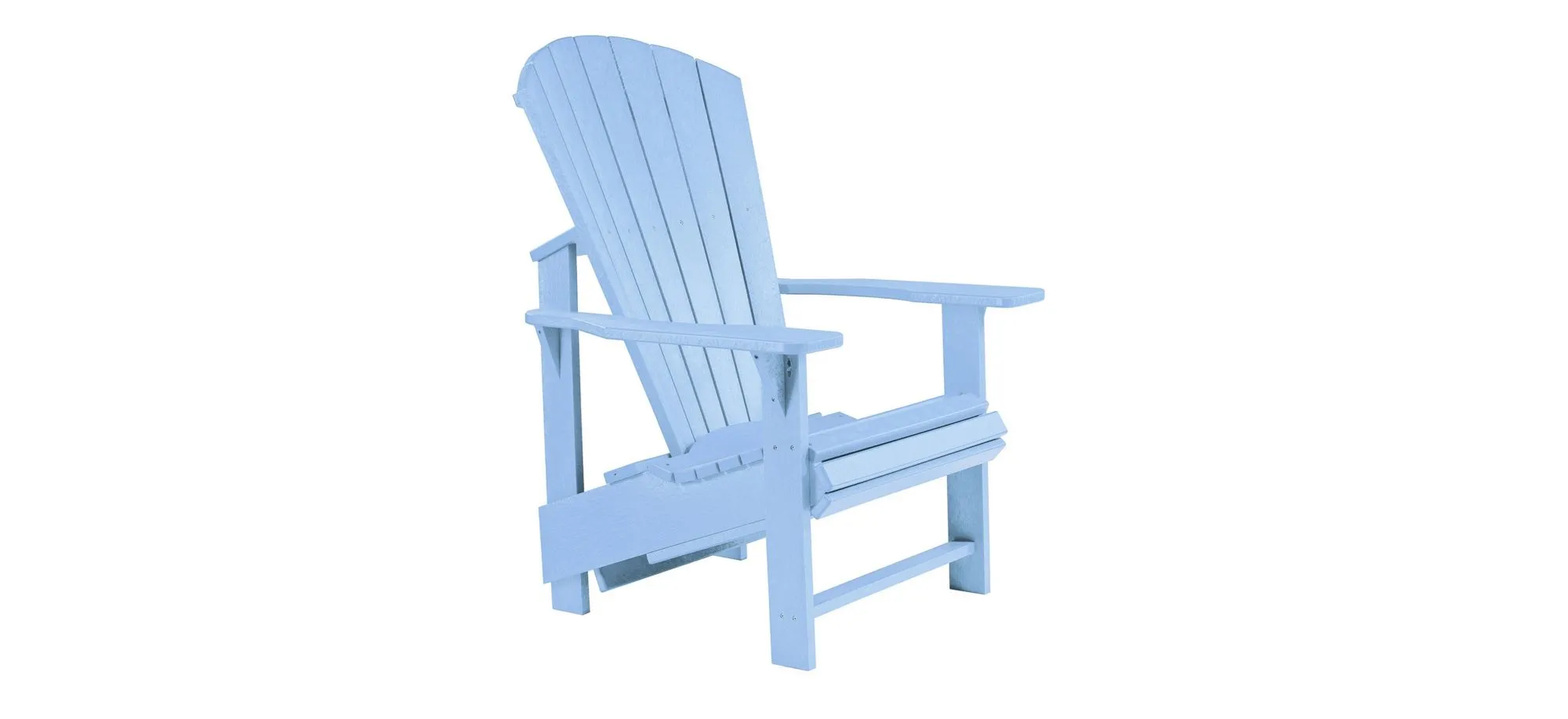 Generation Recycled Outdoor Upright Adirondack Chair in Sky Blue by C.R. Plastic Products