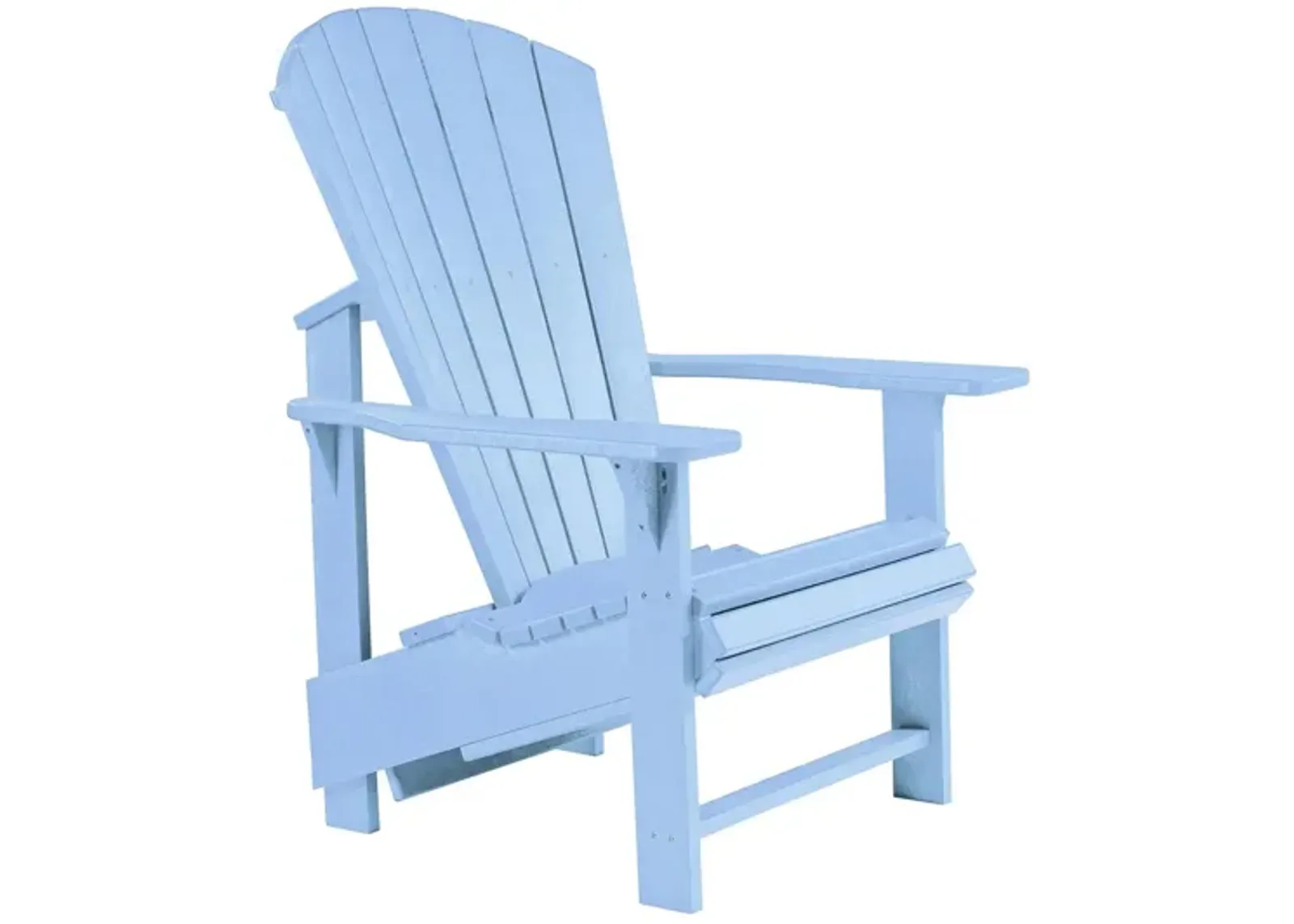 Generation Recycled Outdoor Upright Adirondack Chair in Sky Blue by C.R. Plastic Products